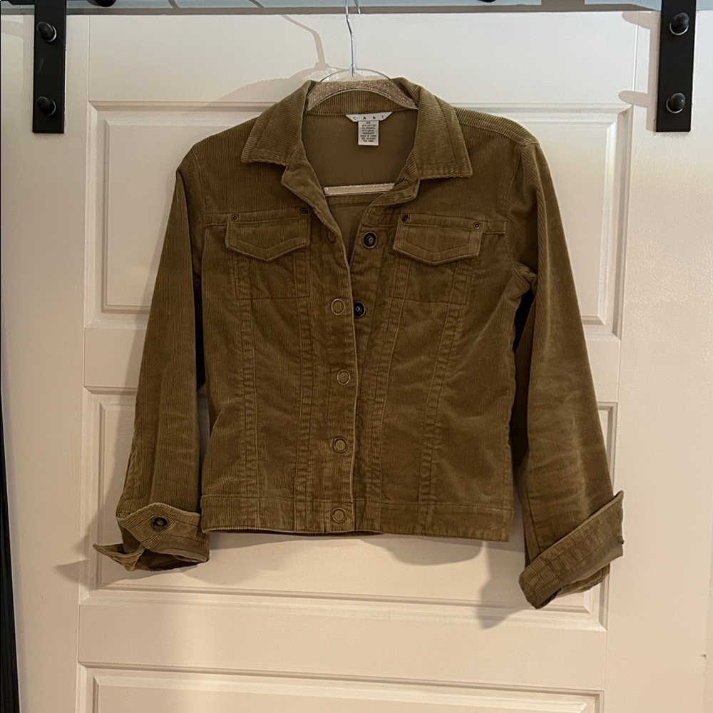 CAbi Brown Corderoy Jean Jacket - Perfect Utility!